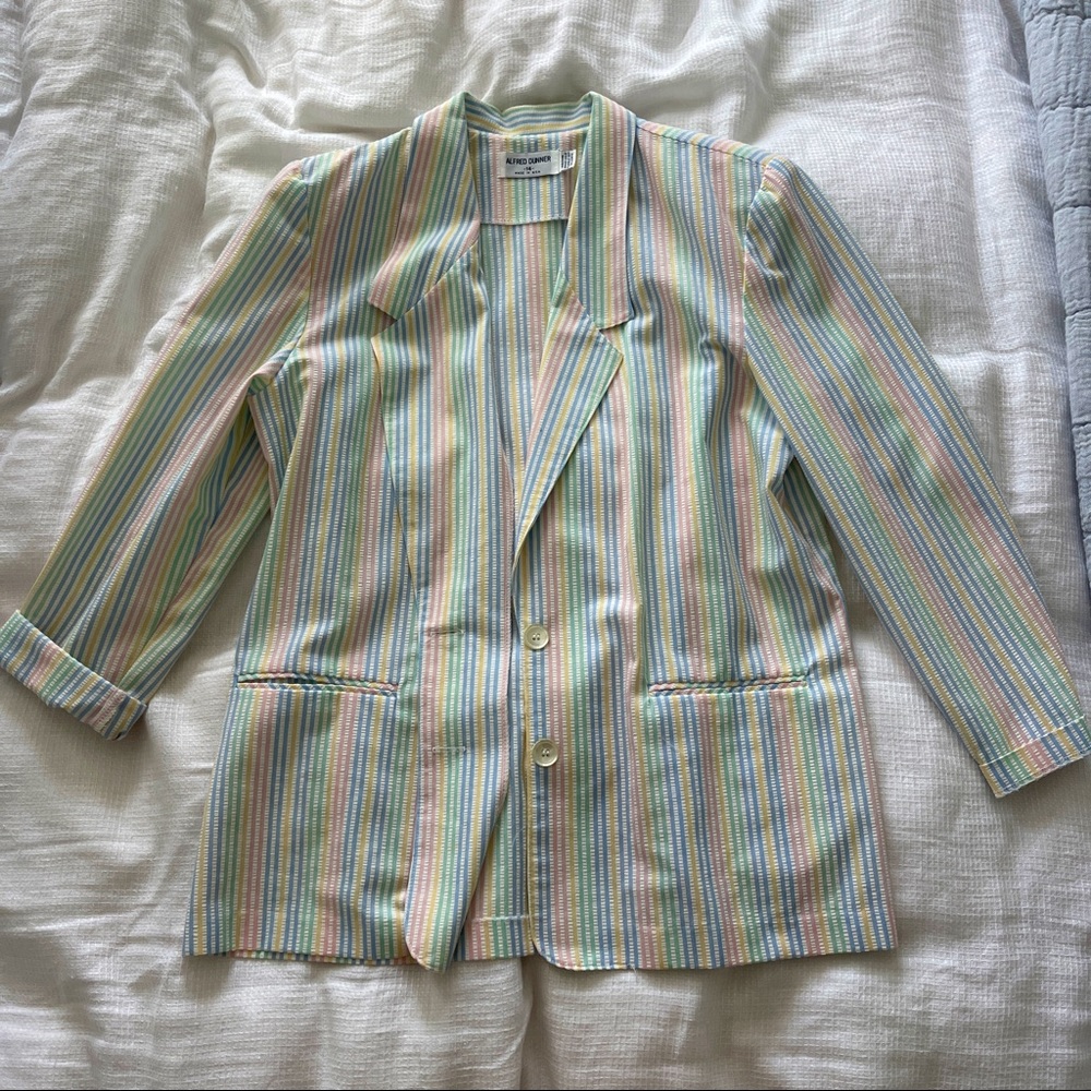 Fun rainbow blazer, light weight and comfy!